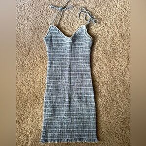 Ivy + Main Gray Strappy Midi Dress